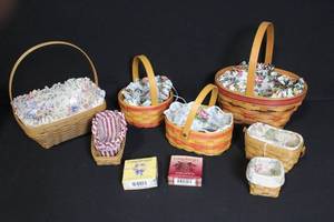 lot 188 image: Longaberger Basket Collection with Liners and Protectors