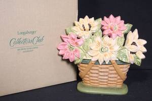 lot 232 image: Longaberger Collectors Club WR Iron Sunflower Doorstop with Box