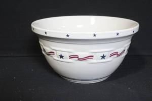 lot 244 image: Longaberger All American Large Mixing Bowl with Box
