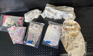 lot 283B image: Collection of Longaberger Basket Liners with Floral Patterns