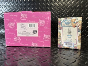 lot 301 image: Pair of Enesco Precious Moments and Cherished Teddies Figurines in Box