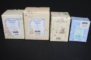 lot 342 image: Set of 4 Cherished Teddies and Two by Two Collectible Figurines in Original Boxes