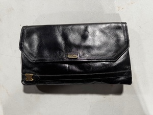lot 22H image: Vintage Buxton Black Leather Clutch Purse