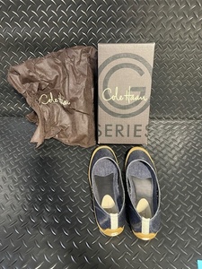 lot 31C image: Cole Haan G Series Coby Ballet Flats Navy Denim Size 8 with Box