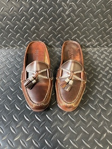 lot 31J image: Cole Haan Brown Leather Slip-On Loafers with Tassels