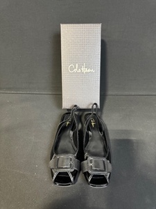 lot 31P image: Cole Haan Air Nelly OT Sling Black Patent Sandals Size 8B with Box
