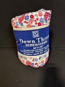 lot 31W image: Field Gear Home Supersized Down Throw 54x72 Floral Blanket