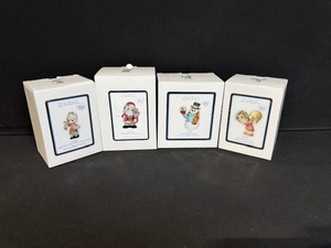 lot 328 image: Set of 4 Precious Moments Christmas Porcelain Figurines in Boxes