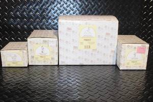 lot 426 image: Set of 4 Precious Moments Enesco Porcelain Figurines in Boxes