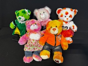 lot 505 image: Collection of 5 Build-A-Bear Plush Teddy Bears with Outfits