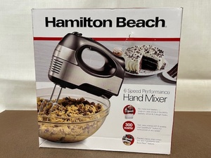 lot 10 image: Hamilton Beach 6 Speed Hand Mixer with Attachments, 300 Watts