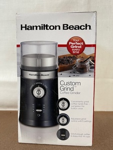 lot 15 image: Hamilton Beach Custom Grind Coffee Grinder, Model 80393FG