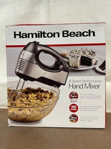 lot 33 image: Hamilton Beach 6 Speed Performance Hand Mixer with Attachments