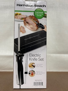 lot 49 image: Hamilton Beach Electric Knife Set with Carving and Kitchen Blades