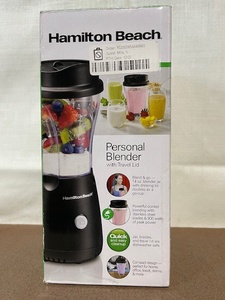 lot 53 image: Hamilton Beach Personal Blender with Travel Lid Model 51146G
