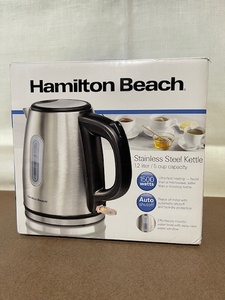 lot 54 image: Hamilton Beach Stainless Steel Electric Kettle 1.2L 1500W Auto Shutoff