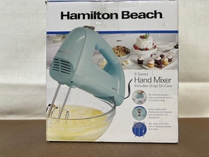 lot 56 image: Hamilton Beach 6 Speed Hand Mixer with Snap-On Case