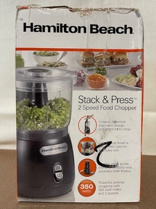 lot 68 image: Hamilton Beach Stack & Press 2 Speed Food Chopper 350W Model 72890F