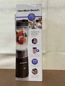 lot 74 image: Hamilton Beach Personal Blender with Travel Lid, Model 51190F