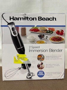 lot 76 image: Hamilton Beach 2 Speed Immersion Blender with Whisk Attachment