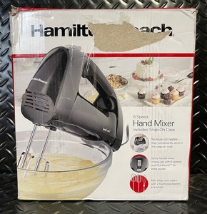lot 89 image: Hamilton Beach 6-Speed Hand Mixer with Snap-On Case