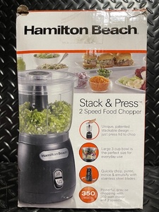 lot 93 image: Hamilton Beach Stack & Press 2 Speed Food Chopper 72890F