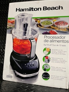 lot A-94 image: Hamilton Beach Big Mouth Duo 12 Cup Food Processor