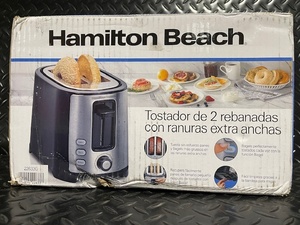 lot 100 image: Hamilton Beach Extra-Wide Slot 2 Slice Toaster