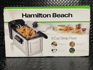 lot 106 image: Hamilton Beach 8 Cup Deep Fryer with Viewing Window
