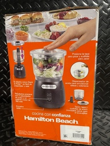 lot 123 image: Hamilton Beach Stack & Press 3-Cup Food Chopper 350W