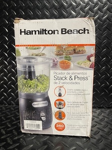 lot 126 image: Hamilton Beach Stack & Press Food Chopper 3 Cup 350W