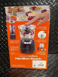 lot 128 image: Hamilton Beach Stack & Press 350 Watt Food Chopper