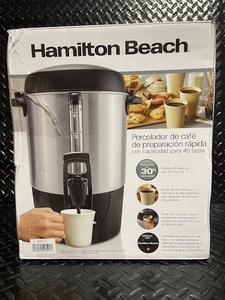 lot 134 image: Hamilton Beach 45 Cup Fast Brew Coffee Urn Percolator
