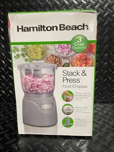 lot 148 image: Hamilton Beach Stack & Press Food Chopper 3 Cup Capacity