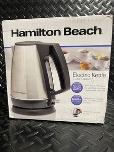 lot 151 image: Hamilton Beach Electric Kettle 1 Liter Capacity Stainless Steel