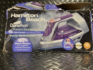 lot 158 image: Hamilton Beach Durathon Iron and 3-Quart Slow Cooker Set in Box
