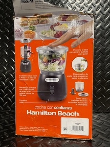 lot 162 image: Hamilton Beach Stack & Press 2 Speed Food Chopper, 3 Cup, 350 Watt