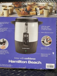 lot 165 image: Hamilton Beach 40-Cup Stainless Steel Dispensing Coffee Urn