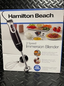 lot 174 image: Hamilton Beach 2 Speed Immersion Blender 260 Watts with Attachments