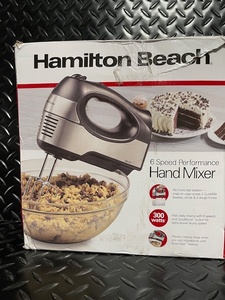 lot 179 image: Hamilton Beach 6 Speed Performance Hand Mixer with Attachments