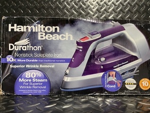 lot 180 image: Hamilton Beach Durathon Nonstick Soleplate Iron with Retractable Cord