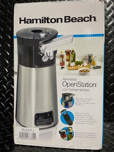 lot 181 image: Hamilton Beach OpenStation Electric Can Opener with Multi-Tool, Silver