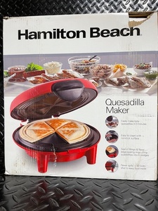 lot 186 image: Hamilton Beach Quesadilla Maker Model 25409 in Box