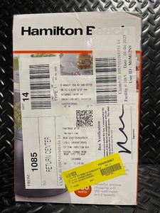 lot 199 image: Hamilton Beach Stack & Press 3-Cup Food Chopper 350 Watt