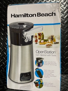 lot 201 image: Hamilton Beach OpenStation Electric Can Opener with Tools