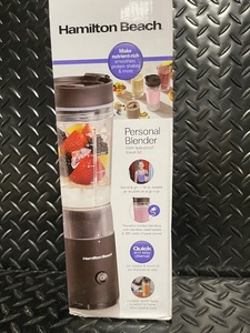 lot 208 image: Hamilton Beach Personal Blender 14 oz Leak-Proof Travel Lid Model 51190F