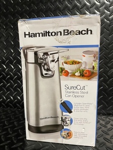 lot 235 image: Hamilton Beach SureCut Stainless Steel Can Opener 76778JFG