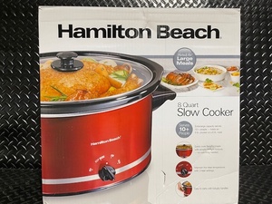 lot 258 image: Hamilton Beach 8 Quart Slow Cooker Red - Serves 10 People