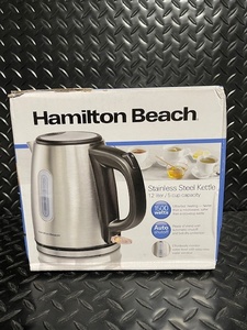 lot 259 image: Hamilton Beach Stainless Steel Electric Kettle 1.2 Liter 1500 Watt