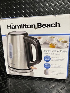 lot 263 image: Hamilton Beach Stainless Steel Electric Kettle 1.2L 1500W